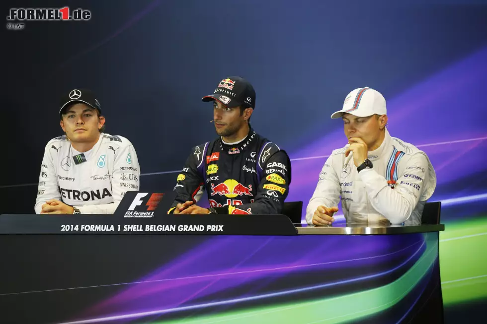 Foto zur News: Nico Rosberg (Mercedes), Daniel Ricciardo (Red Bull) und Valtteri Bottas (Williams)