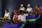 Foto zur News: Kevin Magnussen (McLaren), Valtteri Bottas (Williams), Max Chilton (Marussia), Lewis Hamilton (Mercedes), Fernando Alonso (Ferrari) und Nico Rosberg (Mercedes)