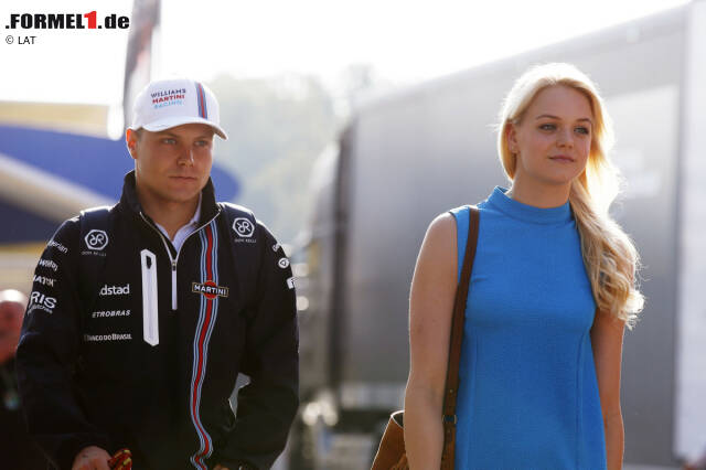 Foto zur News: Emilia Pikkarainen mit Valtteri Bottas (Williams Martini Racing)