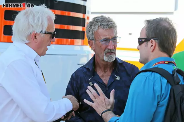 Foto zur News: Charlie Whiting, Eddie Jordan und Rubens Barrichello