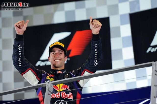 Foto zur News: Daniel Ricciardo festigte in Singapur mit dem dritten Platz seinen dritten Rang in der Fahrer-Weltmeisterschaft.