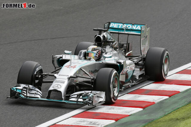 Foto zur News: Lewis Hamilton hatte im zweiten Mercedes 0,197 Rückstand und muss sich somit in Japan erstmal hinten anstellen.
