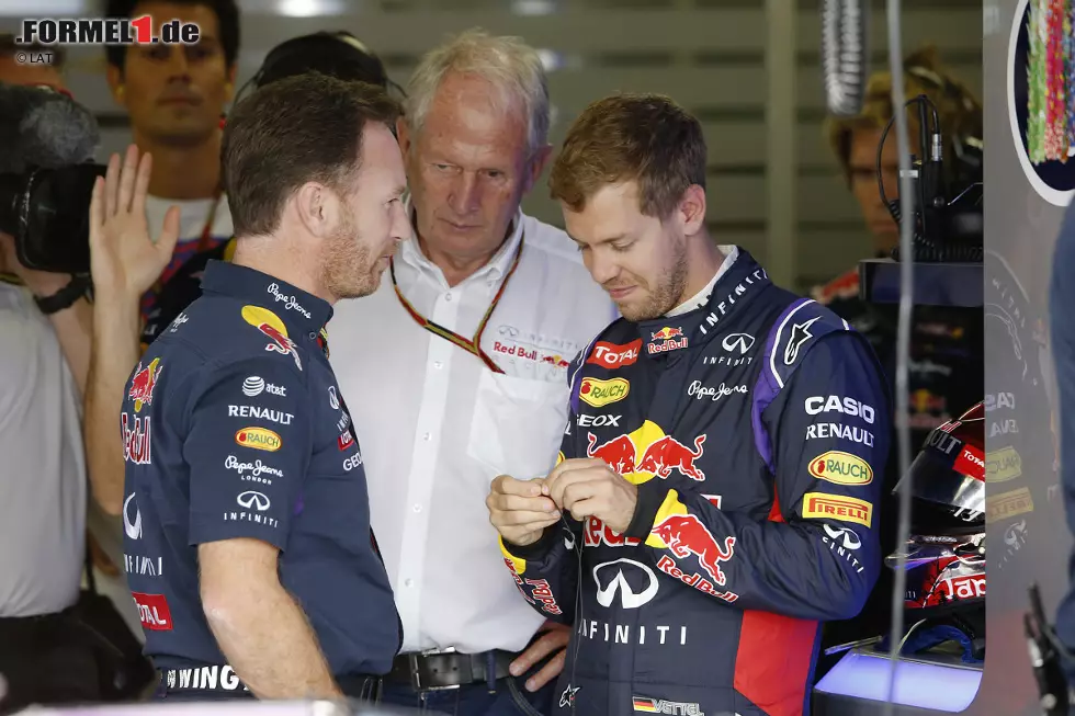 Foto zur News: Sebastian Vettel (Red Bull) und Christian Horner