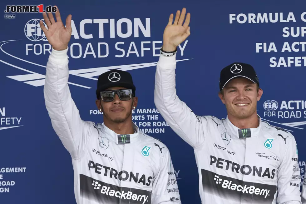 Foto zur News: Nico Rosberg (Mercedes) und Lewis Hamilton (Mercedes)