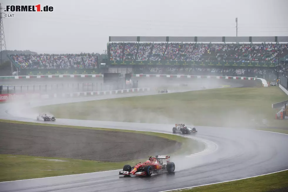 Foto zur News: Kimi Räikkönen (Ferrari), Sergio Perez (Force India) und Daniil Kwjat (Toro Rosso)