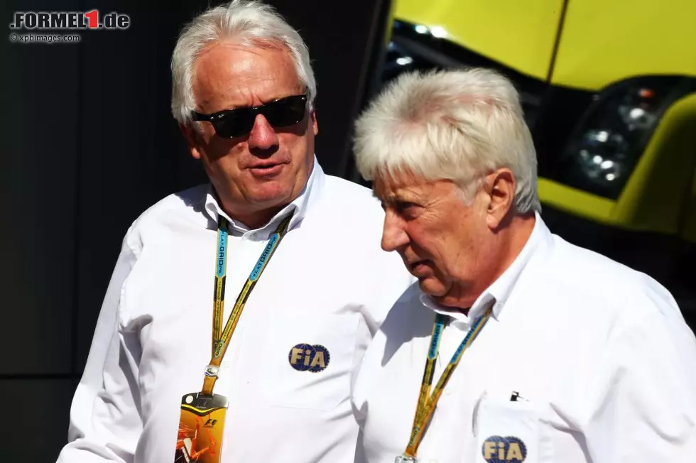 Foto zur News: Charlie Whiting und Herbie Blash (FIA)