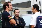 Foto zur News: Jean-Eric Vergne (Toro Rosso) und Felipe Massa (Williams) mit Nicolas Todt