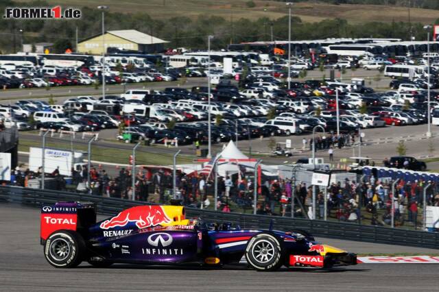 Foto zur News: Sebastian Vettel hat sich den Fans in Austin nur kurz präsentiert