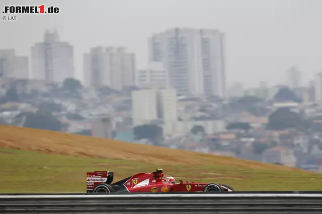 Kimi Räikkönen (Scuderia Ferrari) war das gesamte Wochenende schneller als sein Teamkollege, doch am Ende hatte er einmal mehr das Nachsehen (Rang zehn, +1,076 Sekunden) Foto zur News: Kimi Räikkönen (Scuderia Ferrari) war das gesamte Wochenende schneller als sein Teamkollege, doch am Ende hatte er einmal mehr das Nachsehen (Rang zehn, +1,076 Sekunden)
