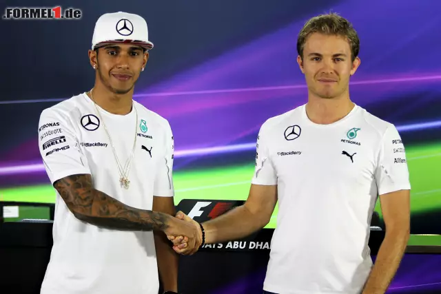 Lewis Hamilton und Nico Rosberg (Mercedes AMG Petronas Formula One Team) Foto zur News: Lewis Hamilton und Nico Rosberg (Mercedes AMG Petronas Formula One Team)