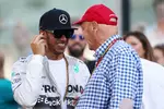 Foto zur News: Lewis Hamilton (Mercedes) und Niki Lauda