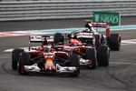 Foto zur News: Fernando Alonso (Ferrari), Kimi Räikkönen (Ferrari) und Daniil Kwjat (Toro Rosso)