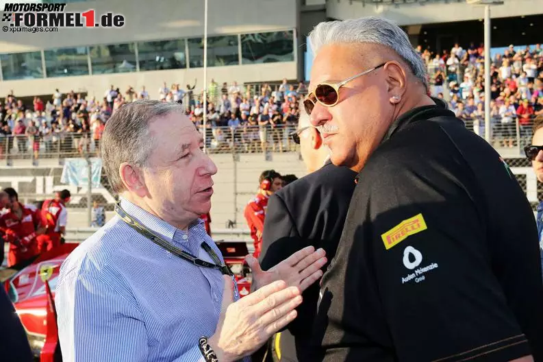 Foto zur News: Jean Todt mit Vijay Mallya (Force India)