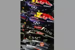 Foto zur News: Adrian Sutil (Sauber), Romain Grosjean (Lotus), Daniel Ricciardo (Red Bull) und Sebastian Vettel (Red Bull)