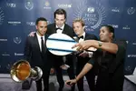 Foto zur News: Lewis Hamilton, Toto Wolff und Nico Rosberg (Mercedes)