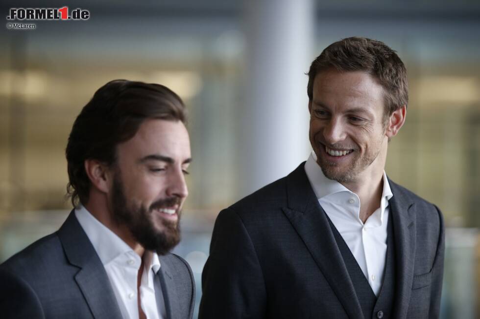 Foto zur News: Jenson Button und Fernando Alonso (McLaren)
