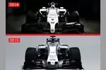 Foto zur News: Sofort auffallend im Vergleich Williams FW37 gegen FW36: Neue Nase, kurviger gestaltete Lufteinlässe der Seitenkästen