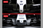 Foto zur News: Im Detail: der &amp;quot;Zinken&amp;quot; des Williams FW36 musste beim Williams FW37 einer neuen, kurzen Stummelnase weichen.