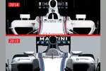 Foto zur News: Im Detail: die mit doppelten Stegen angebrachten Spiegel des Vorgängermodells sind beim Williams FW37 Geschichte