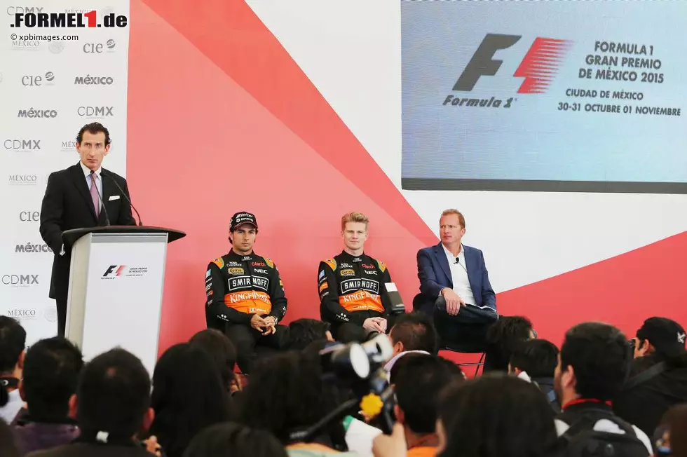 Foto zur News: Sergio Perez (Force India) und Nico Hülkenberg (Force India)