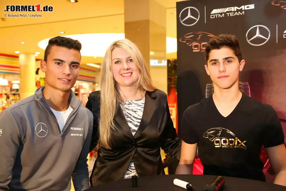 Foto zur News: Pascal Wehrlein (Mercedes) und das österreichische Nachwuchstalent Thomas Preining