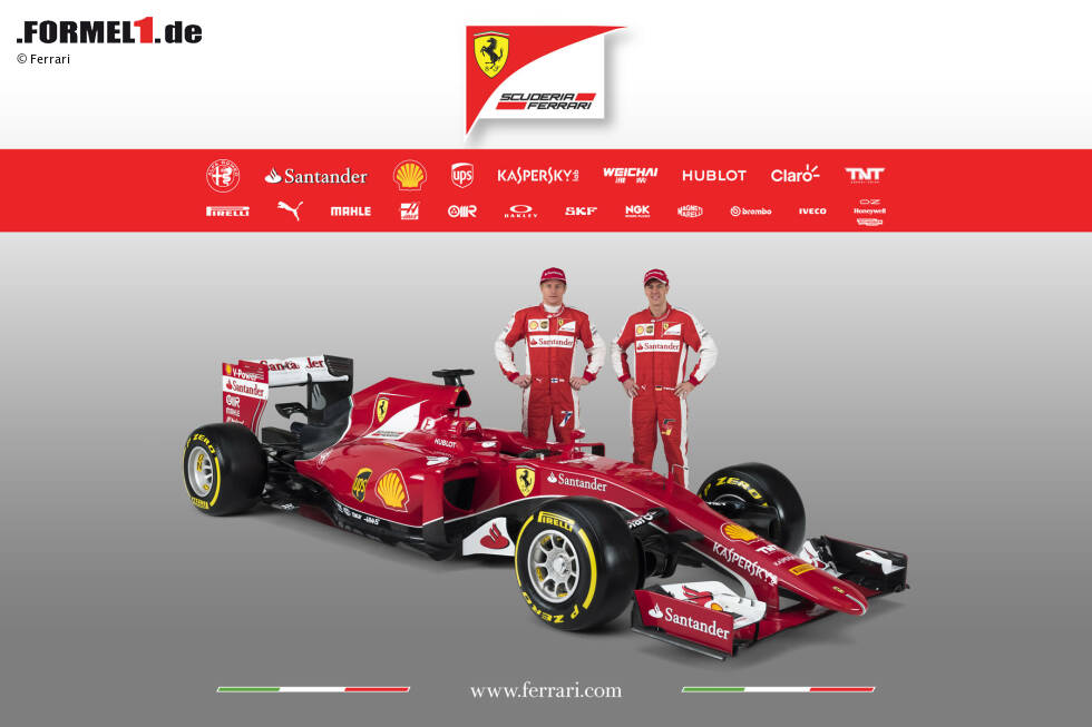 Foto zur News: Kimi Räikkönen und Sebastian Vettel (Ferrari)