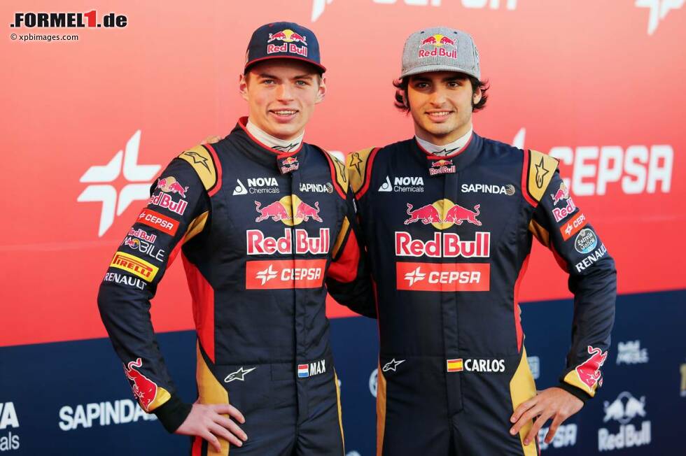 Foto zur News: Max Verstappen und und Carlos Sainz jun. (Toro Rosso)