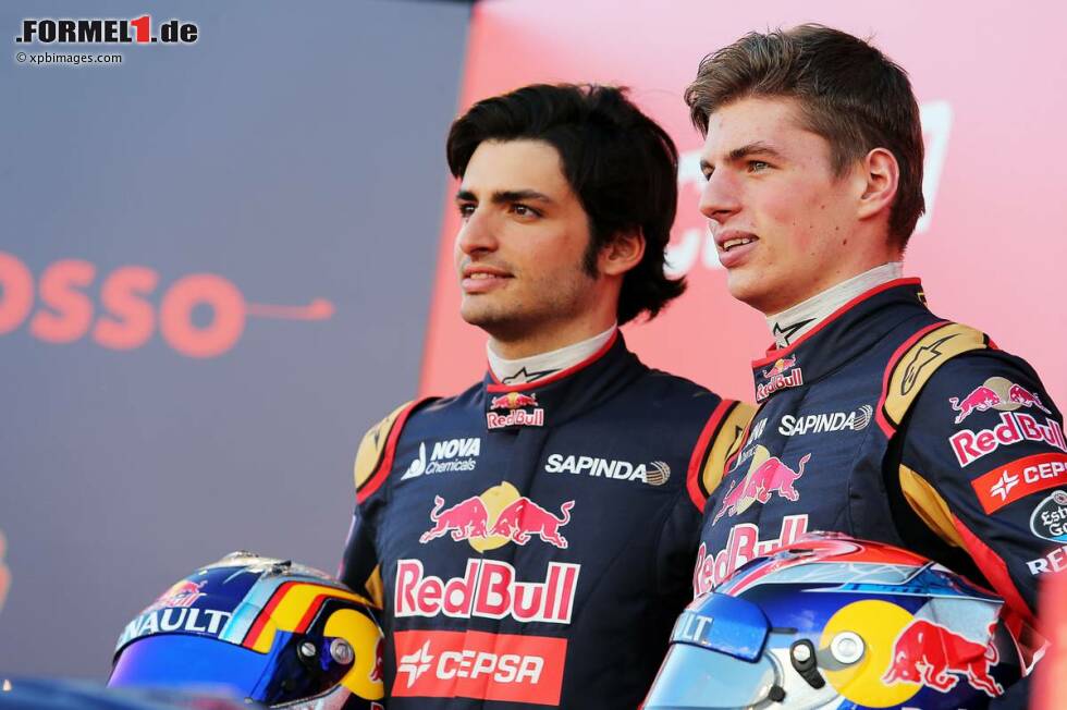 Foto zur News: Carlos Sainz jun. und Max Verstappen (Toro Rosso)