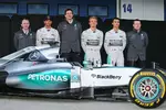 Foto zur News: Lewis Hamilton (Mercedes), Toto Wolff, Nico Rosberg (Mercedes) und Pascal Wehrlein (Mercedes DTM)