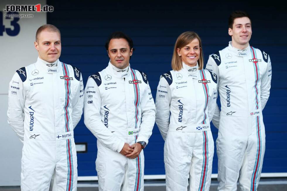 Foto zur News: Valtteri Bottas (Williams), Felipe Massa (Williams), Susie Wolff und Alex Lynn (DAMS)