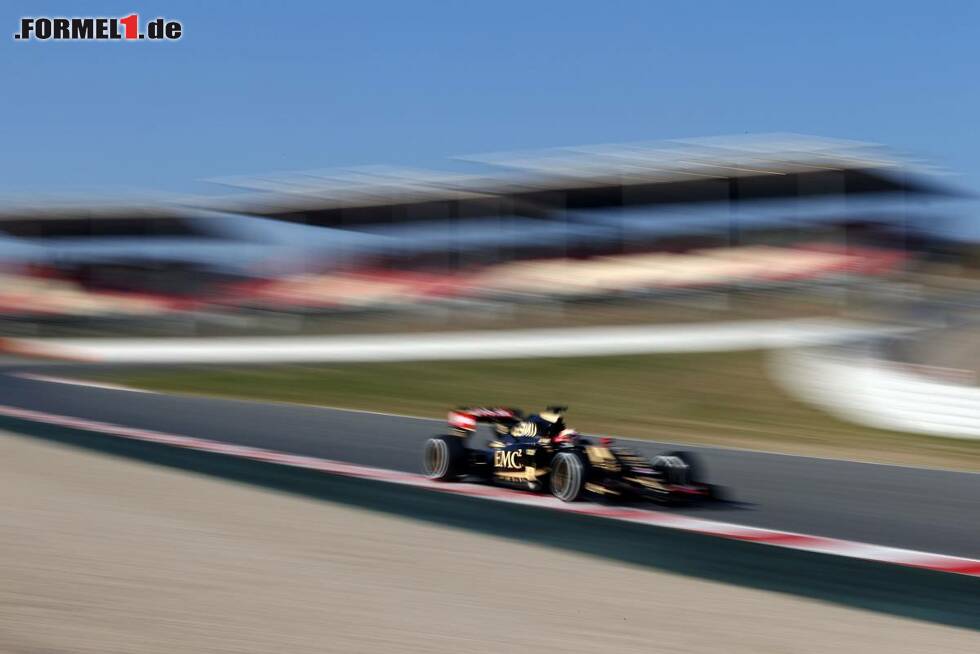 Foto zur News: Überraschung am ersten Testtag in Barcelona: Pastor Maldonado fährt für Lotus zur Bestzeit.