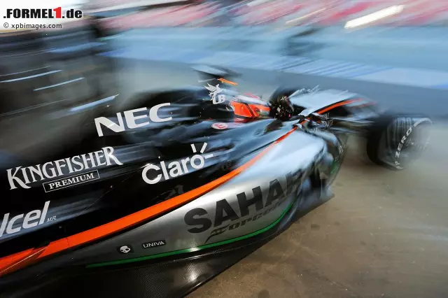 Endlich wieder fahren! Nico Hülkenberg rückt zum ersten Mal in diesem Jahr mit seinem Force India aus. Allerdings testet das Team immer noch mit dem Vorjahresauto. Foto zur News: Endlich wieder fahren! Nico Hülkenberg rückt zum ersten Mal in diesem Jahr mit seinem Force India aus. Allerdings testet das Team immer noch mit dem Vorjahresauto.