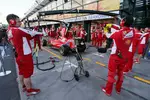 Foto zur News: Ferrari übt Boxenstopps