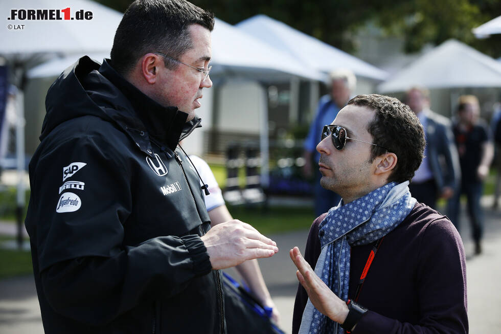 Foto zur News: Eric Boullier (McLaren) und Nicolas Todt