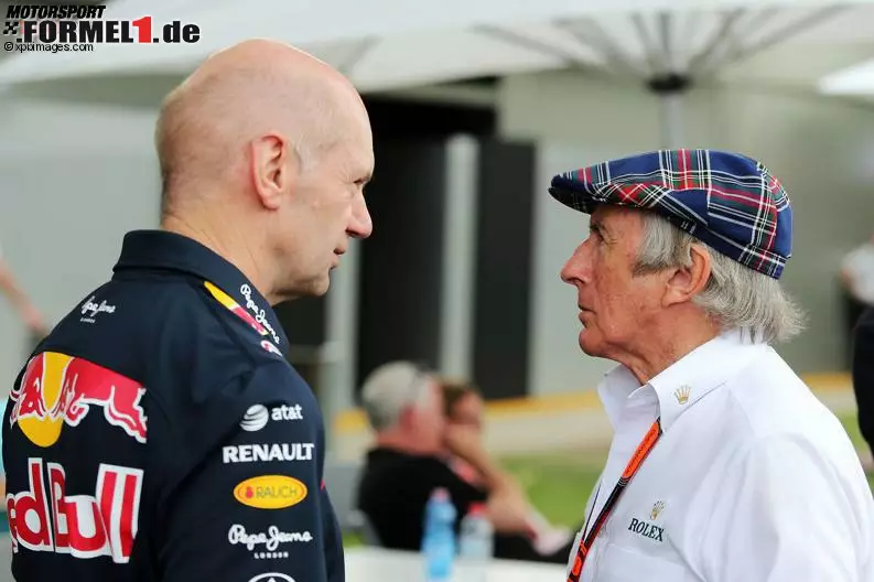 Foto zur News: Adrian Newey mit Jackie Stewart (Infiniti Red Bull Racing)