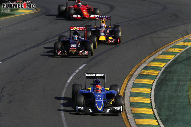 Foto zur News: Felipe Nasr, Carlos Sainz jun., Daniel Ricciardo, Kimi Räikkönen und Max Verstappen