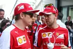 Foto zur News: Sebastian Vettel (Ferrari) und Kimi Räikkönen (Ferrari)