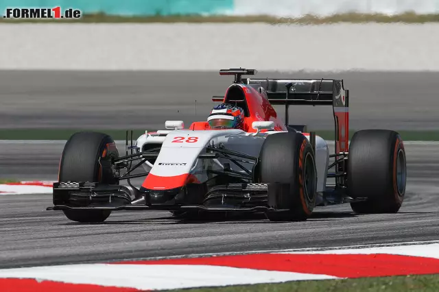 Manor fährt! Nach der Zwangspause gingen Will Stevens und Robert Merhi nun wieder auf die Strecke - und bildeten mit 5,914 beziehungsweise 7,439 Sekunden Rückstand das Schlusslicht Foto zur News: Manor fährt! Nach der Zwangspause gingen Will Stevens und Robert Merhi nun wieder auf die Strecke - und bildeten mit 5,914 beziehungsweise 7,439 Sekunden Rückstand das Schlusslicht