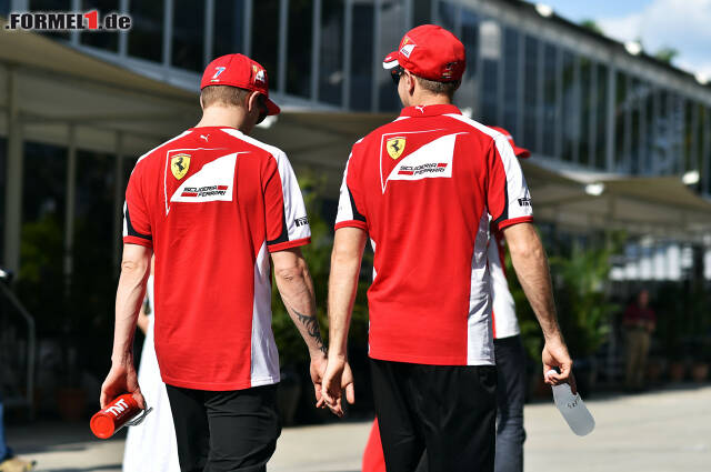 Foto zur News: Sebastian Vettel Kimi Räikkönen (Scuderia Ferrari)