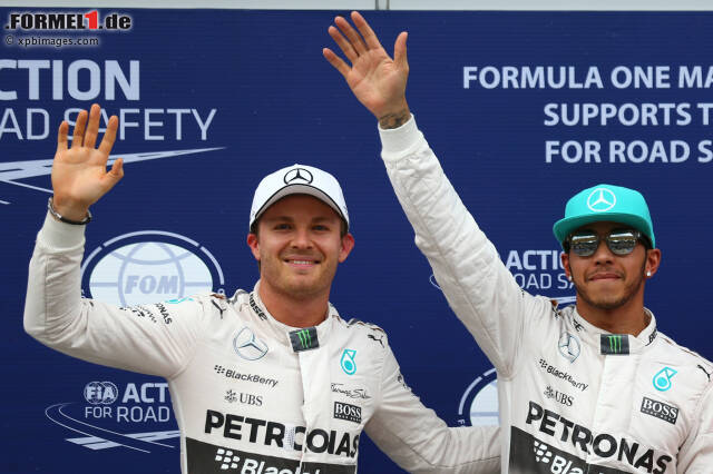 Foto zur News: Lewis Hamilton und Nico Rosberg: Diesmal nicht gemeinsam in Reihe eins