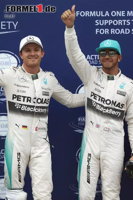 Foto zur News: Lewis Hamilton (Mercedes) und Nico Rosberg (Mercedes)