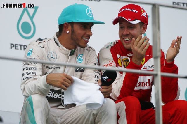 Foto zur News: Lewis Hamilton und Sebastian Vettel