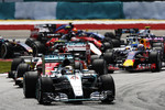 Foto zur News: Lewis Hamilton (Mercedes), Sebastian Vettel (Ferrari), Nico Rosberg (Mercedes) und Daniel Ricciardo (Red Bull)