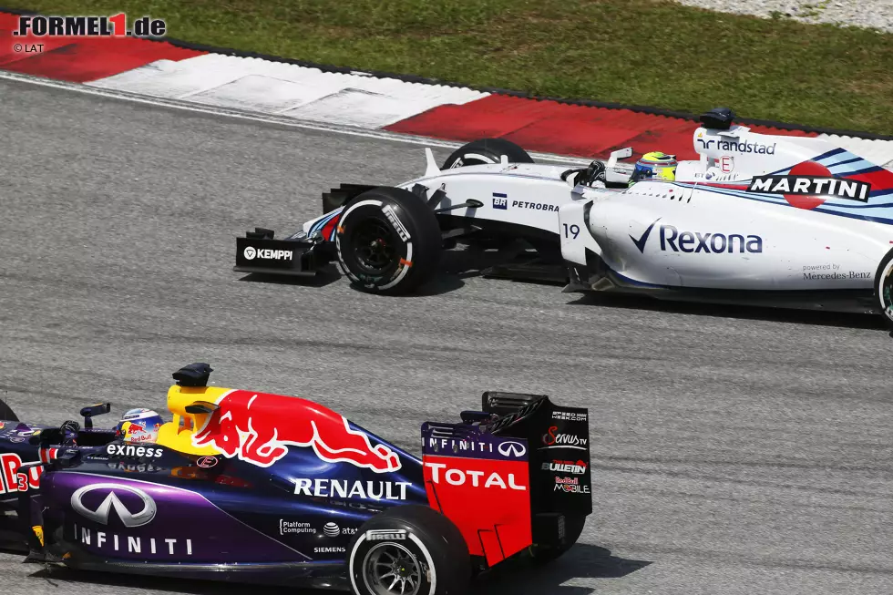 Foto zur News: Felipe Massa (Williams) und Daniel Ricciardo (Red Bull)