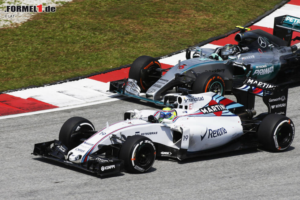 Foto zur News: Felipe Massa (Williams) und Nico Rosberg (Mercedes)