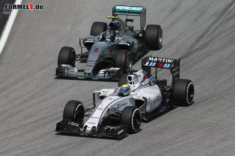 Foto zur News: Felipe Massa (Williams) und Nico Rosberg (Mercedes)