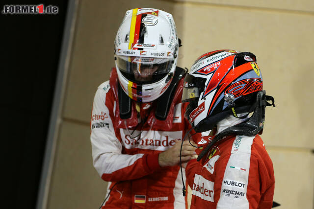 Foto zur News: Kimi Räikkönen Sebastian Vettel (Scuderia Ferrari)