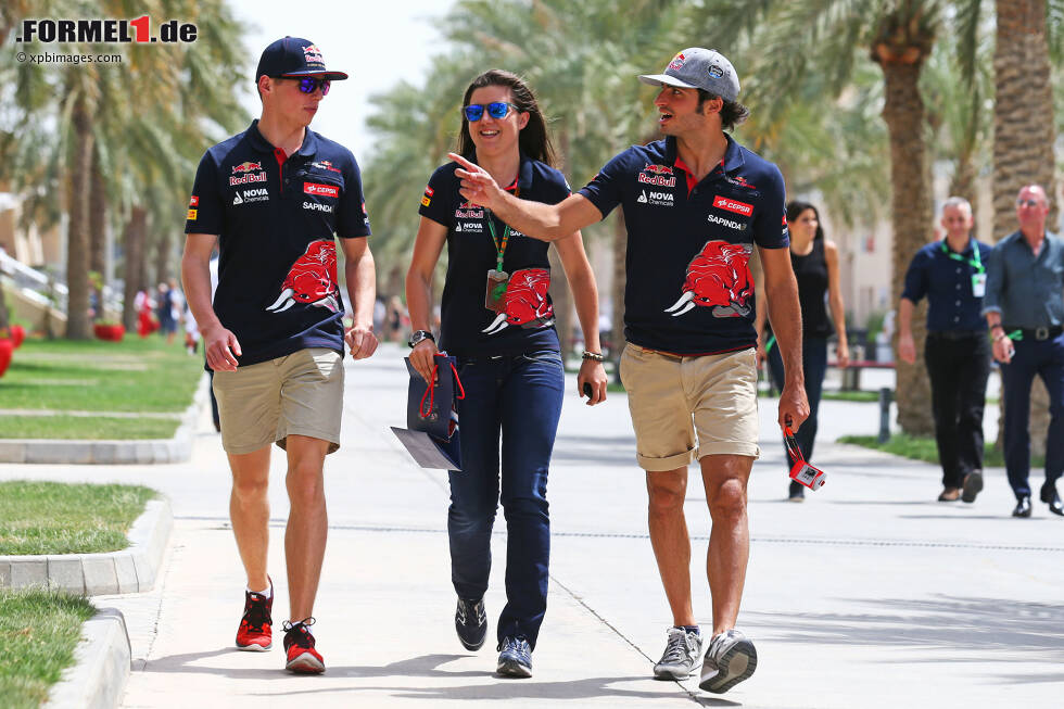 Foto zur News: Max Verstappen (Toro Rosso) und Carlos Sainz (Toro Rosso)