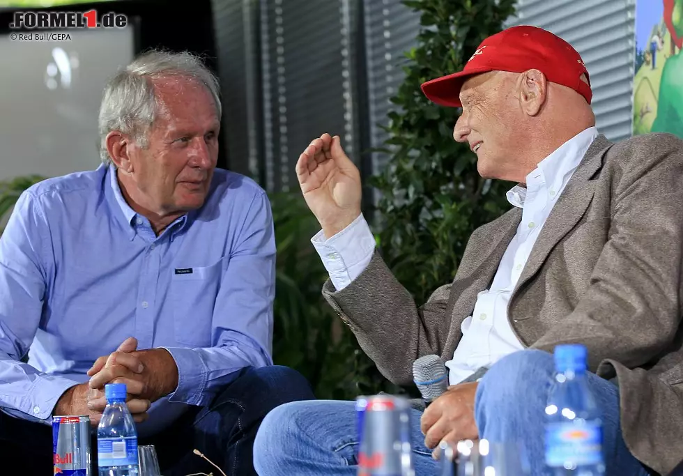 Foto zur News: Helmut Marko und Niki Lauda