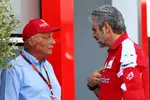 Foto zur News: Niki Lauda und Maurizio Arrivabene